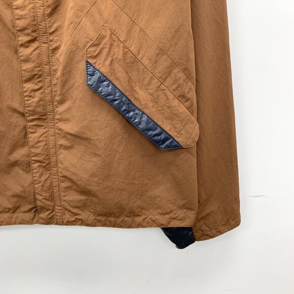 IM0270 Hermes Hermes dark brown hooded drawstring long sleeve jacket jacket 52 L - Picture 4 of 7